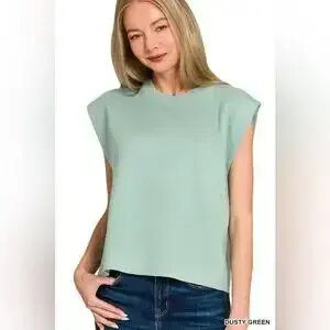 Zenana Round Neck Viscose Sweater Vest
